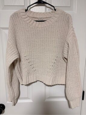 Garage Women's Cream Chunky Knit Sweater